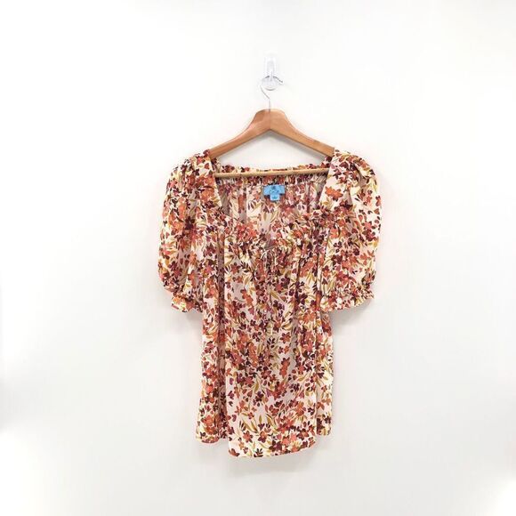 CECE Floral Keyhole Short‎ Sleeve Blouse
CREAM/ ROSE/ YELLOW - Picture 2 of 10
